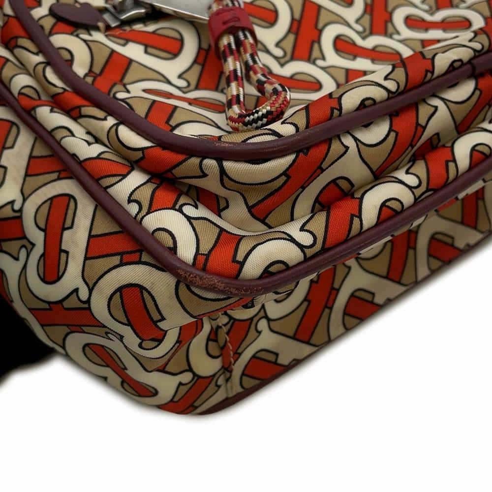 BURBERRY TBMonogram Shoulder Bag Red/Brown Nylon