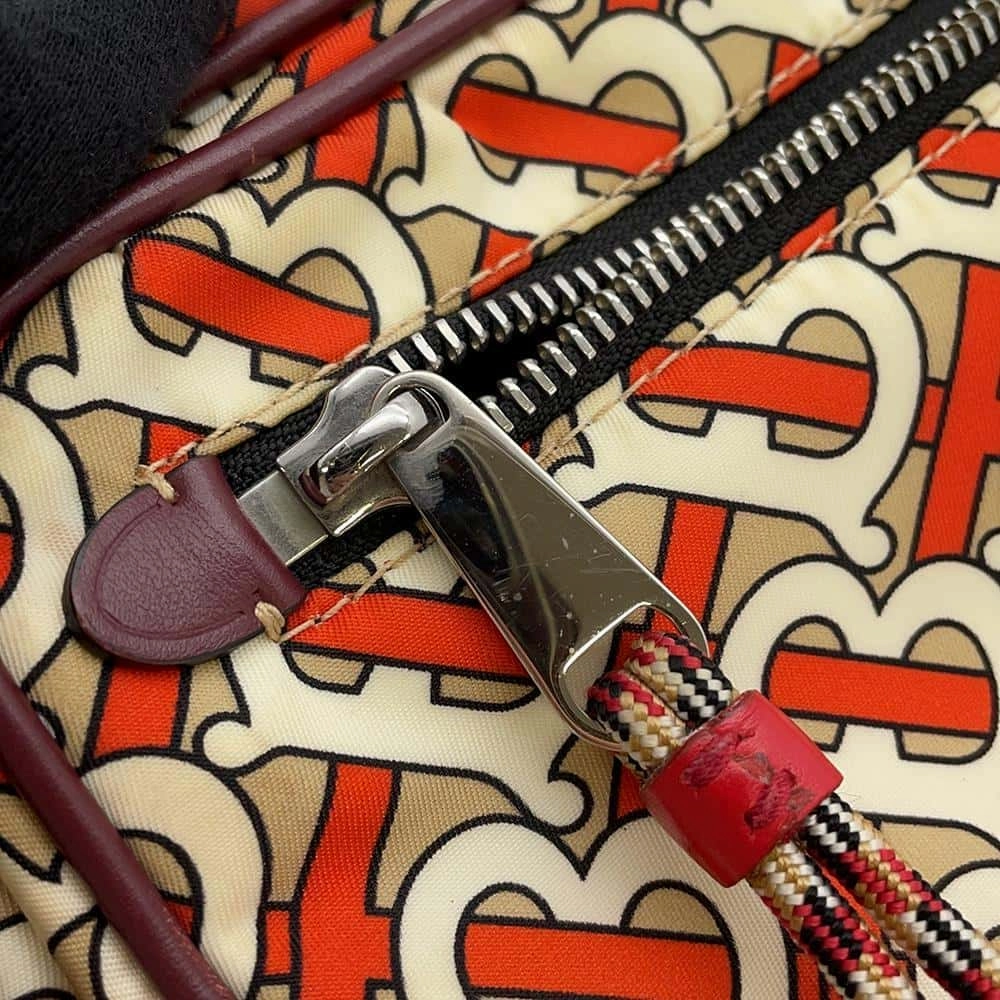 BURBERRY TBMonogram Shoulder Bag Red/Brown Nylon