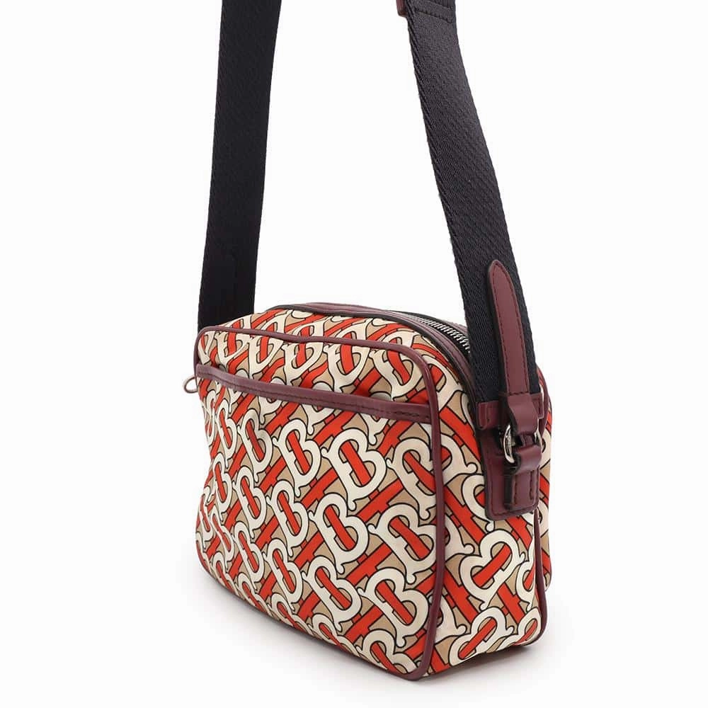 BURBERRY TBMonogram Shoulder Bag Red/Brown Nylon