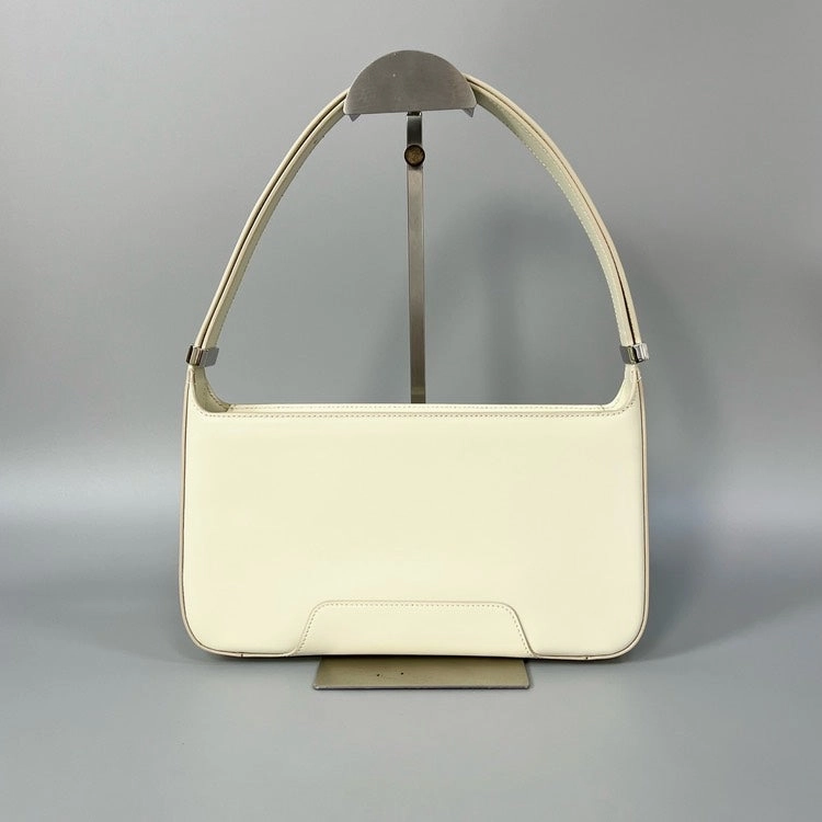 Burberry White Leather Shoulder Bag