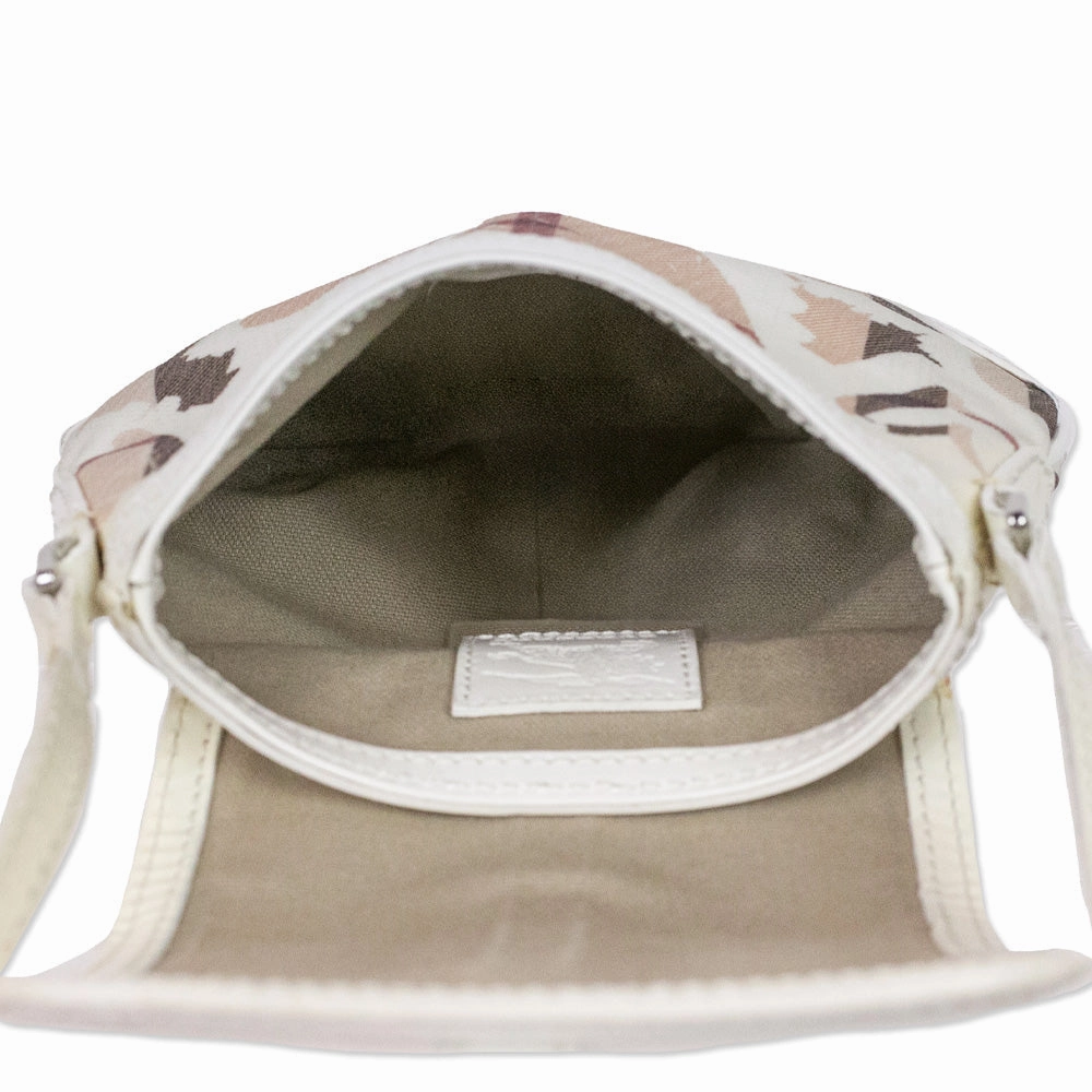 Burberry White Patent Heart Supernova Check Aspley Crossbody Bag