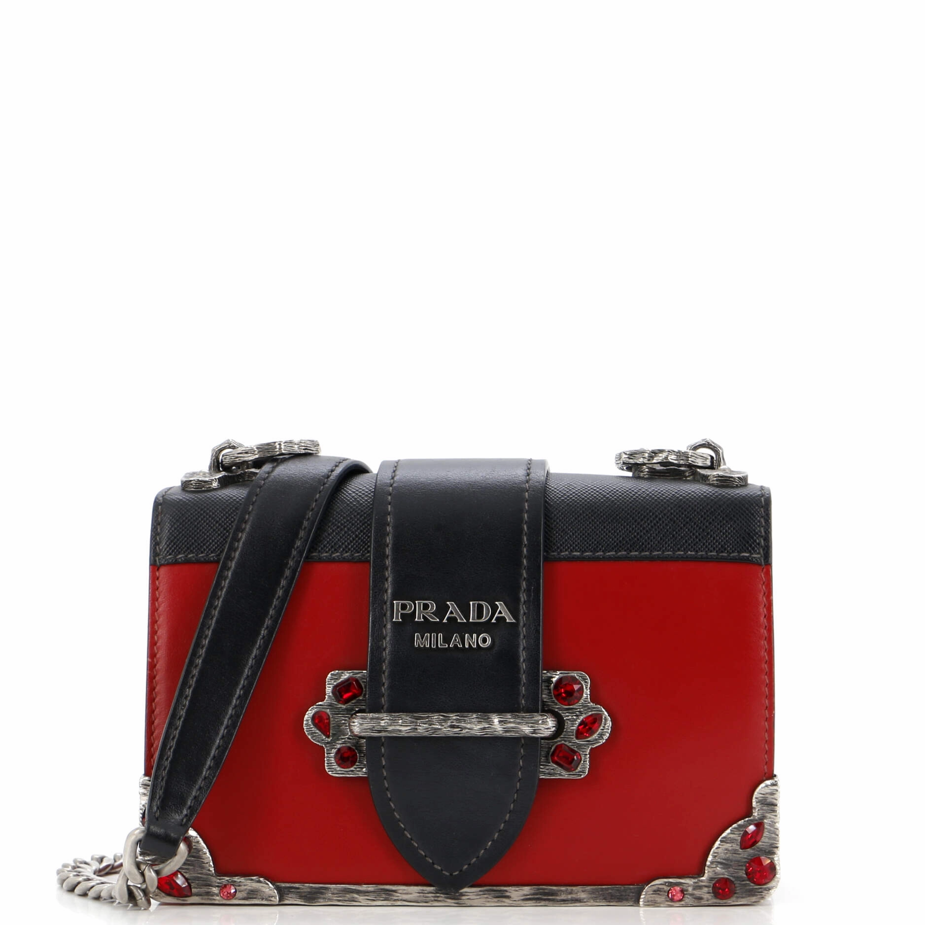 Cahier Chain Crossbody Bag City Calf and Saffiano Small