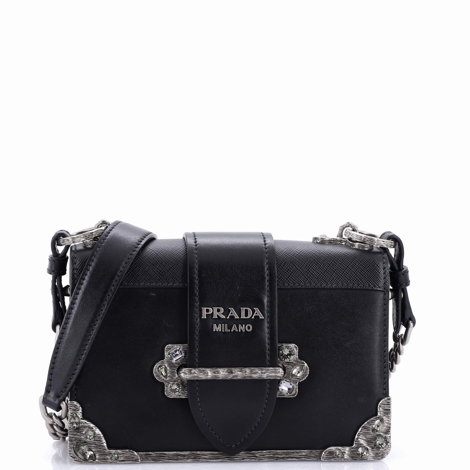 Cahier Chain Crossbody Bag City Calf and Saffiano Small