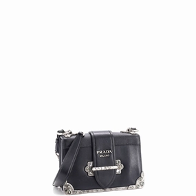 Cahier Chain Crossbody Bag City Calf and Saffiano Small