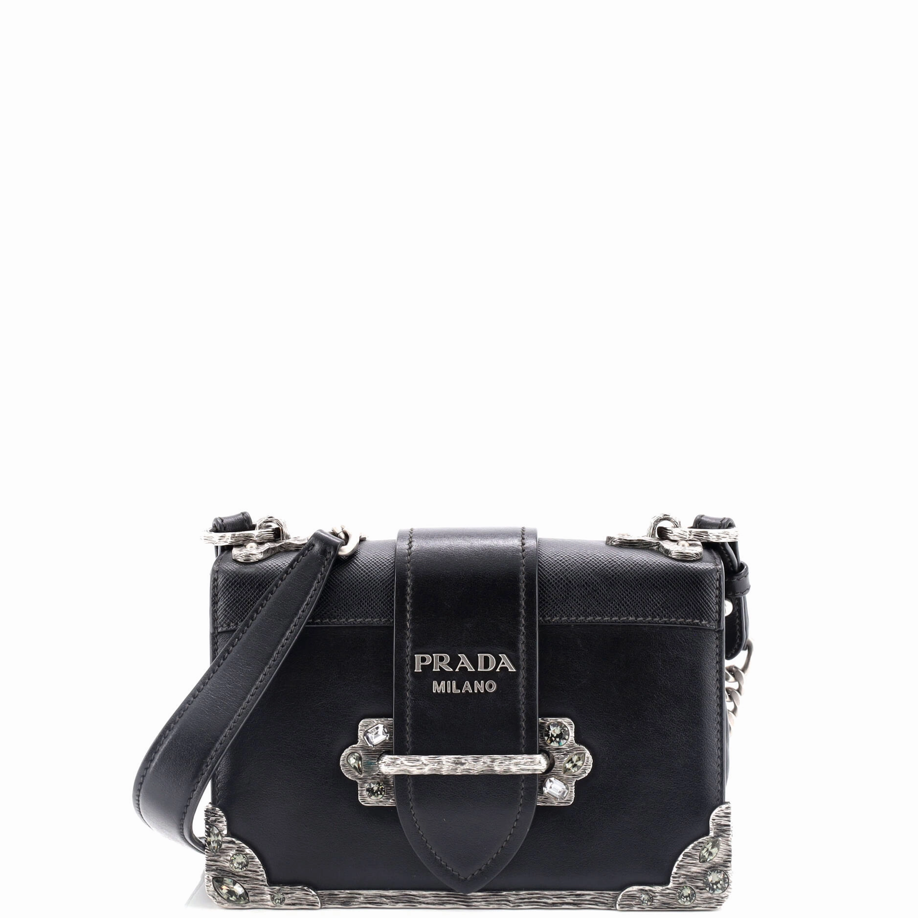 Cahier Chain Crossbody Bag City Calf and Saffiano Small