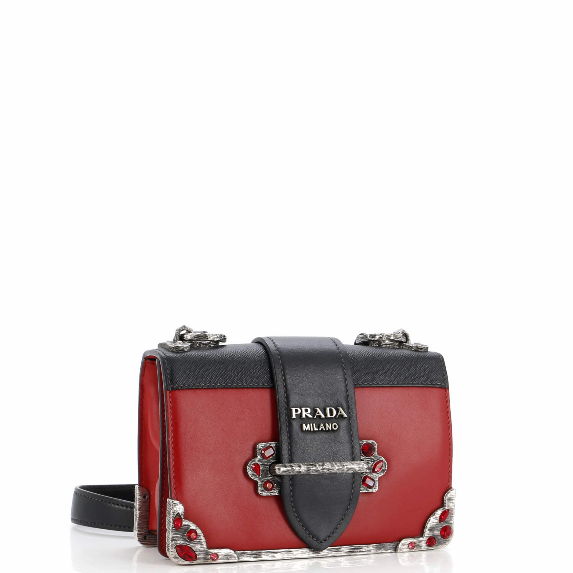 Cahier Chain Crossbody Bag City Calf and Saffiano Small