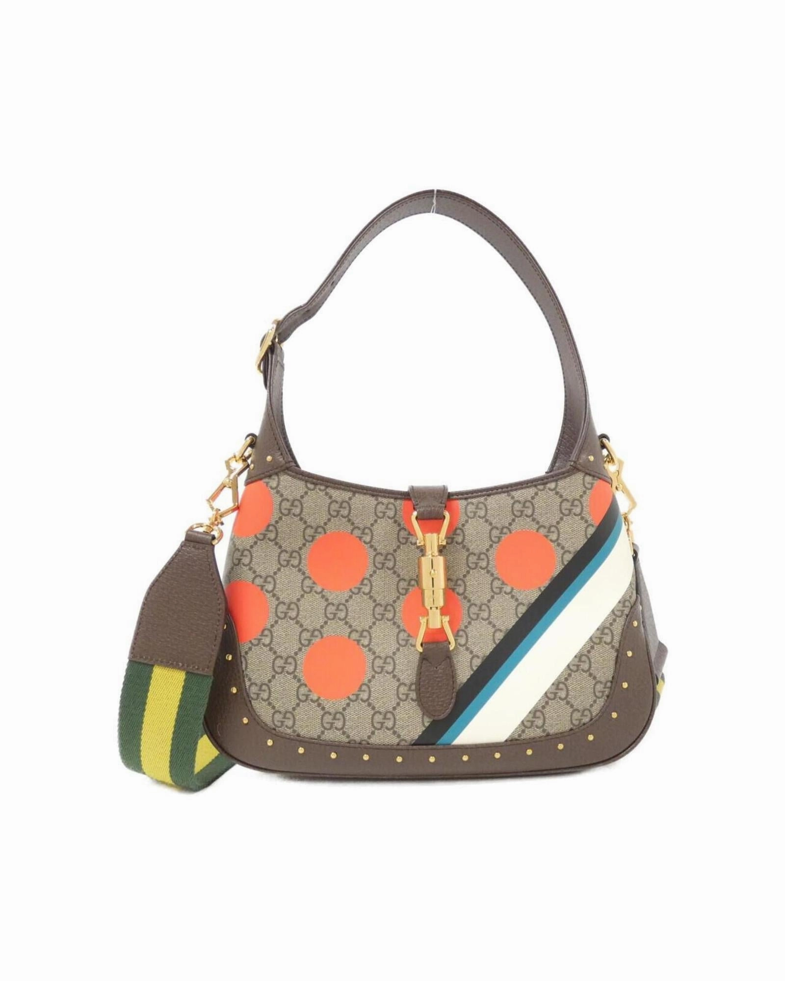 Canvas Jackie Shoulder Bag with Dust Bag and Shoulder Strap