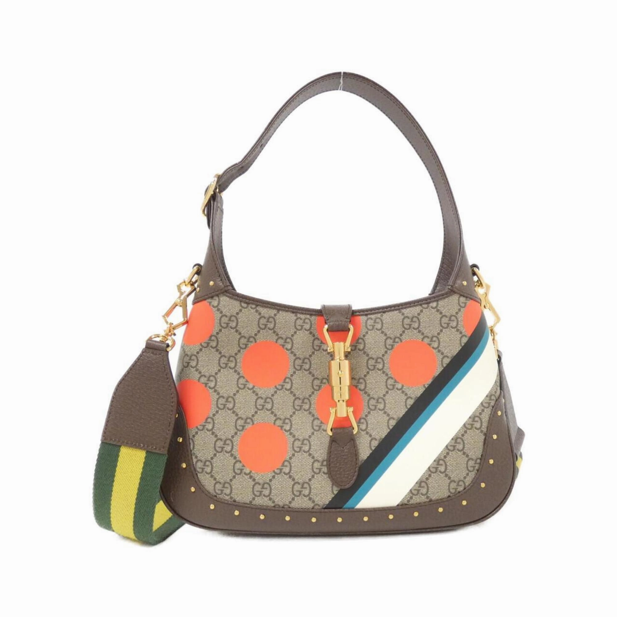Canvas Jackie Shoulder Bag with Dust Bag and Shoulder Strap