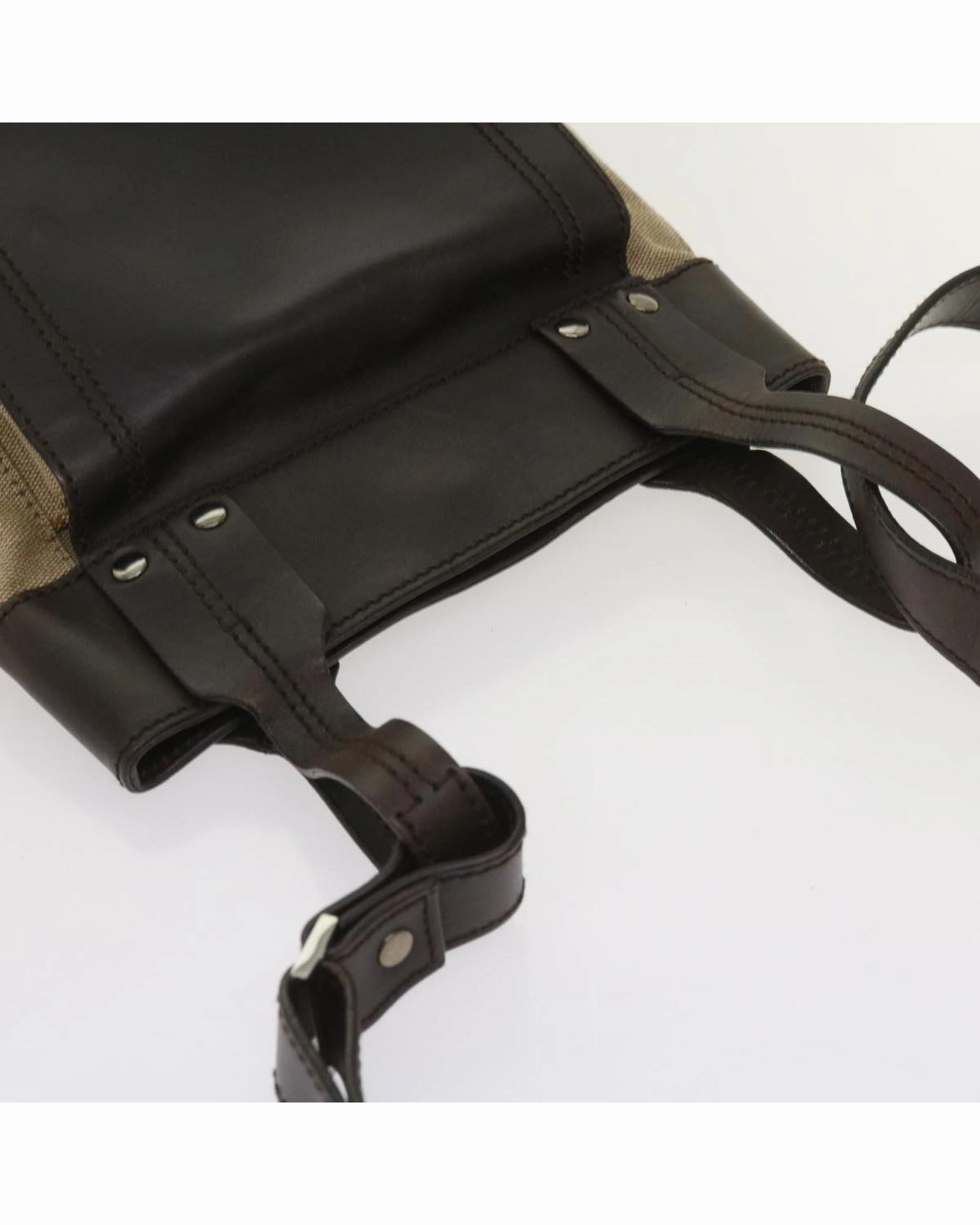 Canvas Leather Crossbody Bag