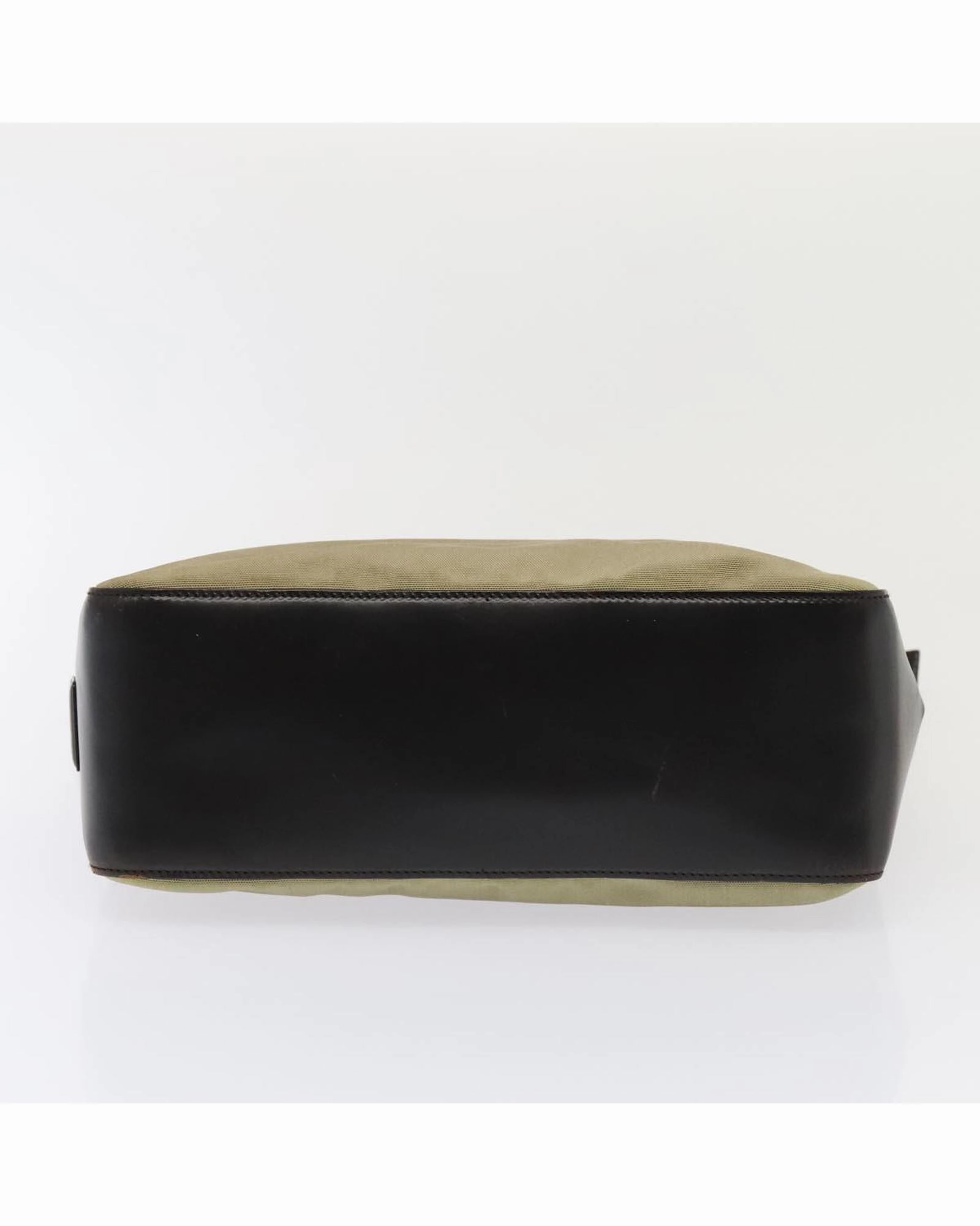 Canvas Leather Trim Shoulder Bag