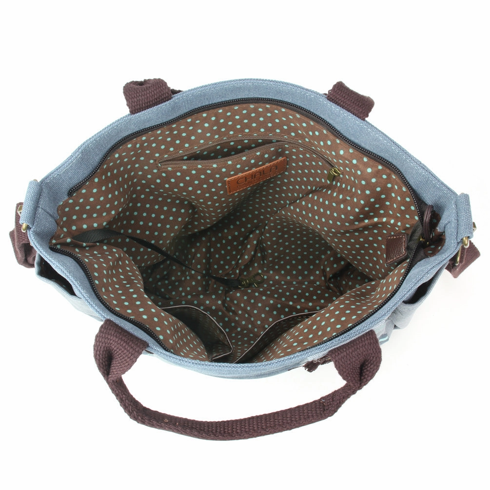 Canvas Print Pocket Tote - Turtles