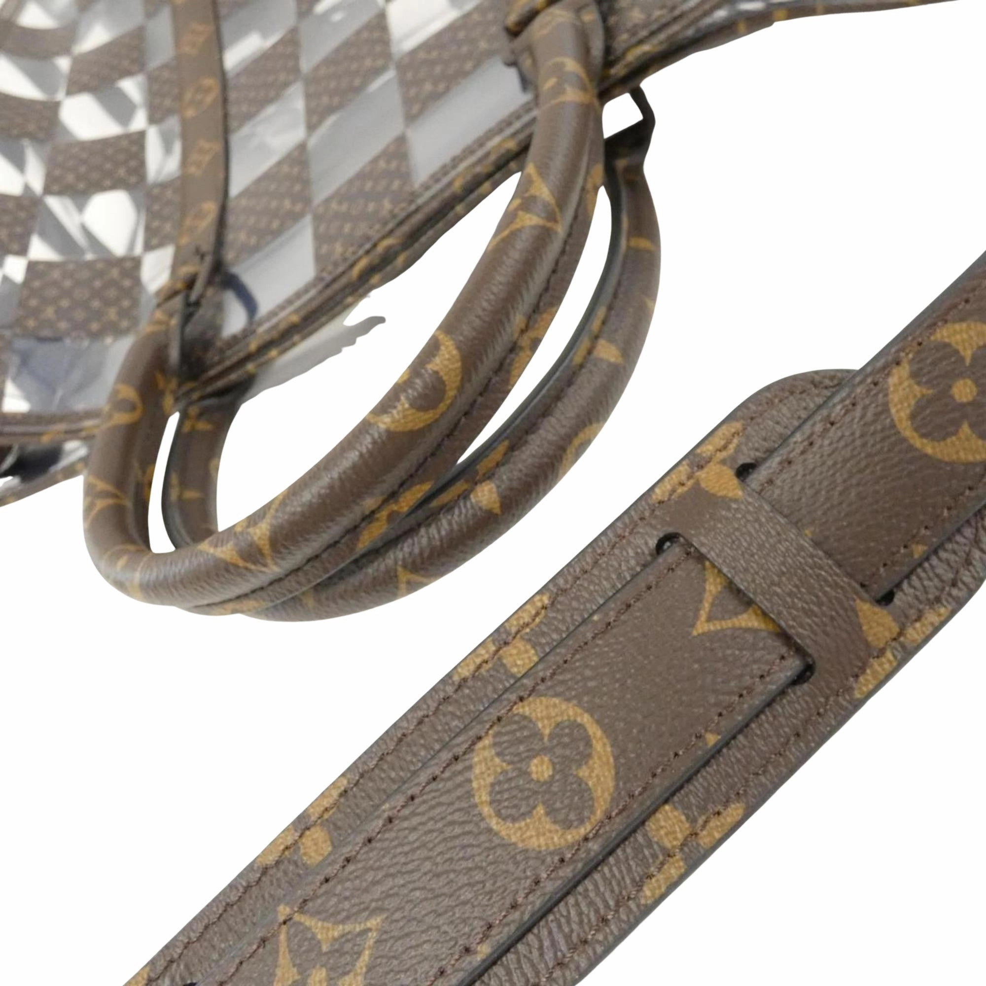 Canvas Sac Plat Tote Bag with Dust Bag and Shoulder Strap