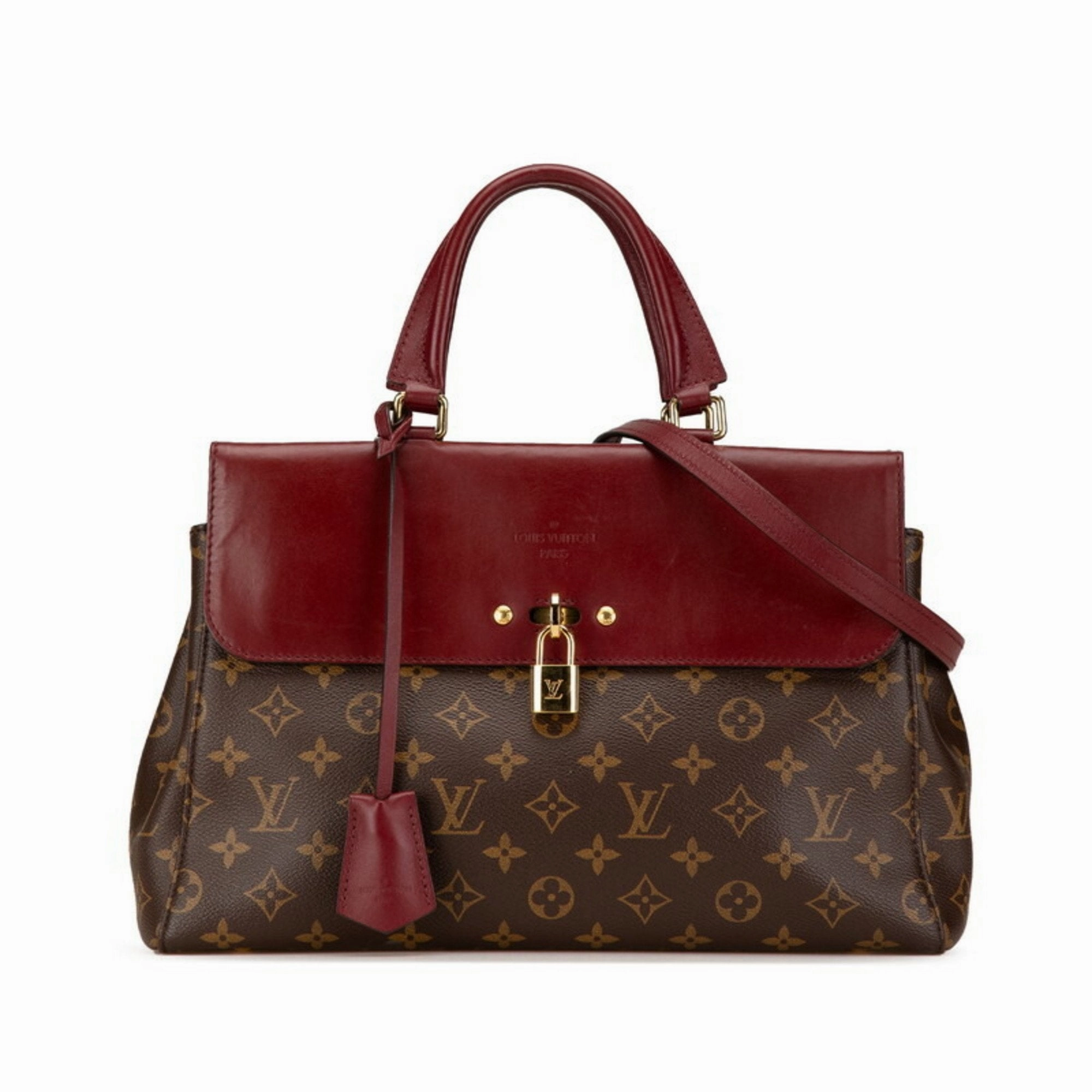 Canvas Shoulder Bag with Clochette and Padlock