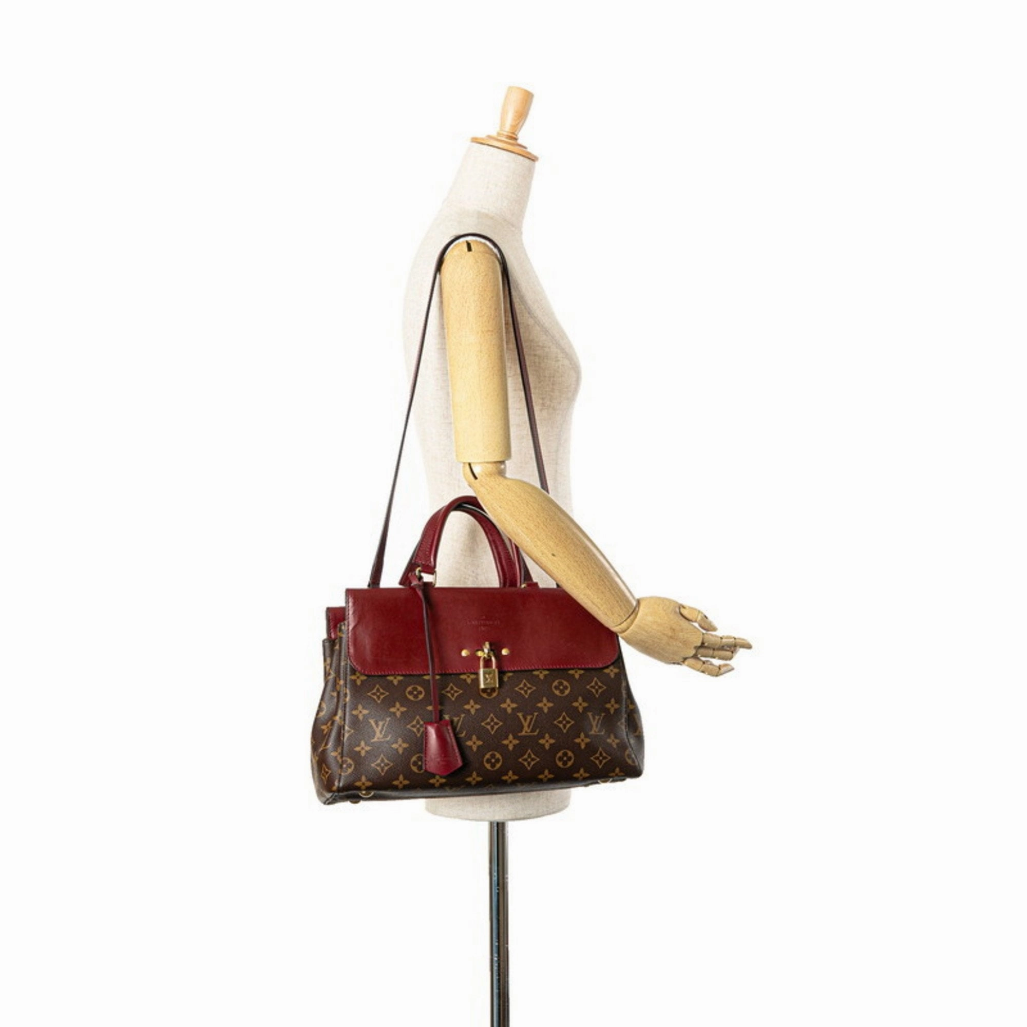 Canvas Shoulder Bag with Clochette and Padlock