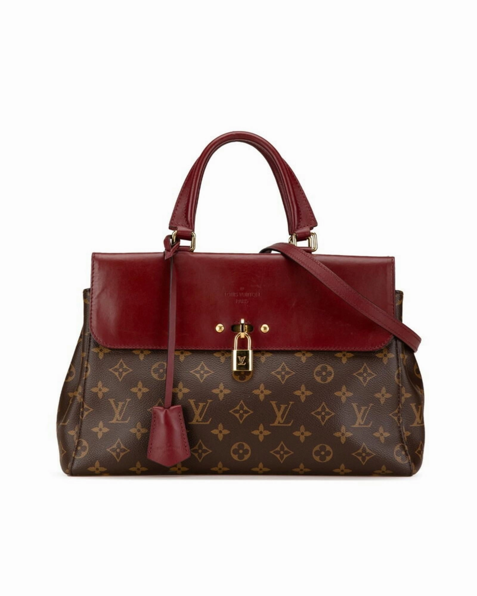Canvas Shoulder Bag with Clochette and Padlock