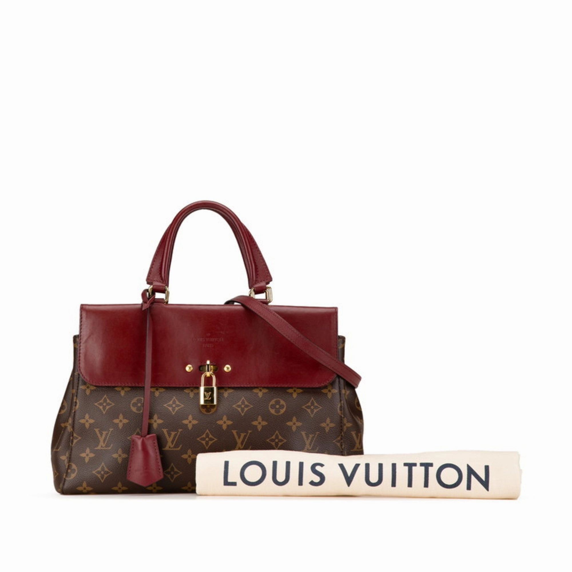 Canvas Shoulder Bag with Clochette and Padlock