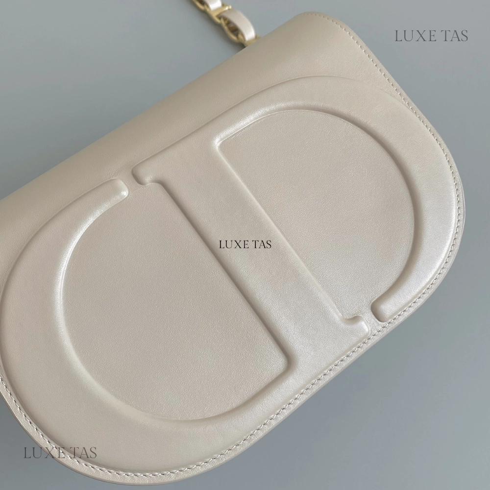 Caramel Beige CD Signature Bag With Strap Leather Crossbody Bag for Women