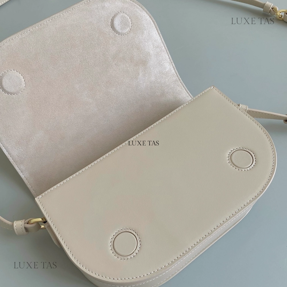 Caramel Beige CD Signature Bag With Strap Leather Crossbody Bag for Women