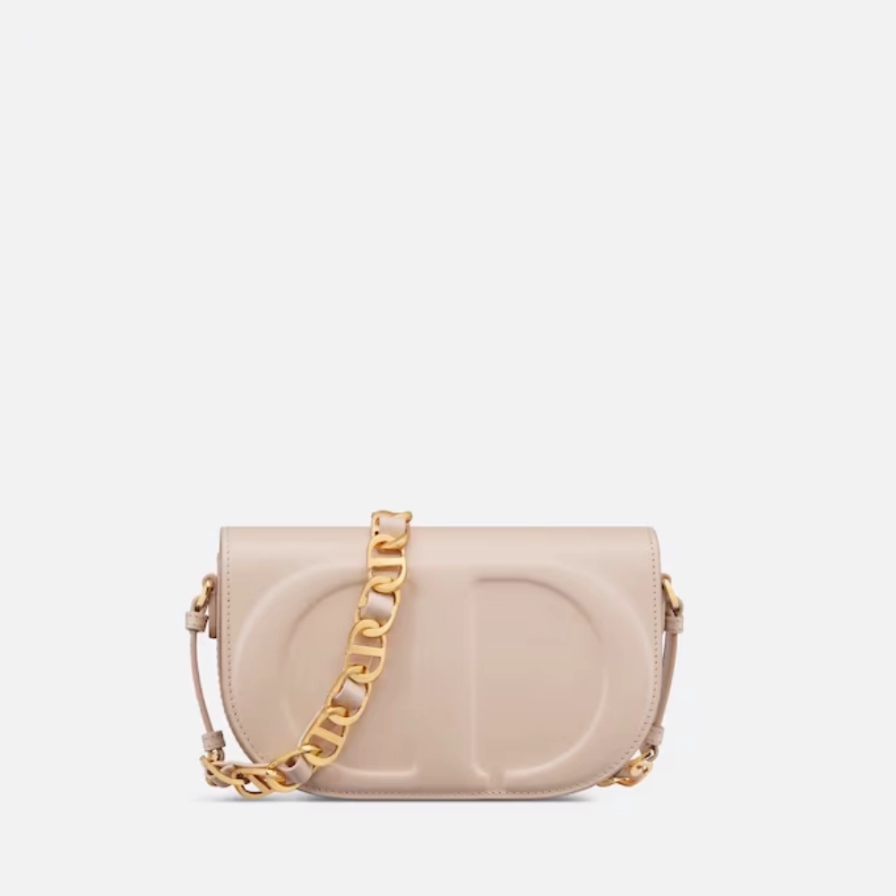 Caramel Beige CD Signature Bag With Strap Leather Crossbody Bag for Women
