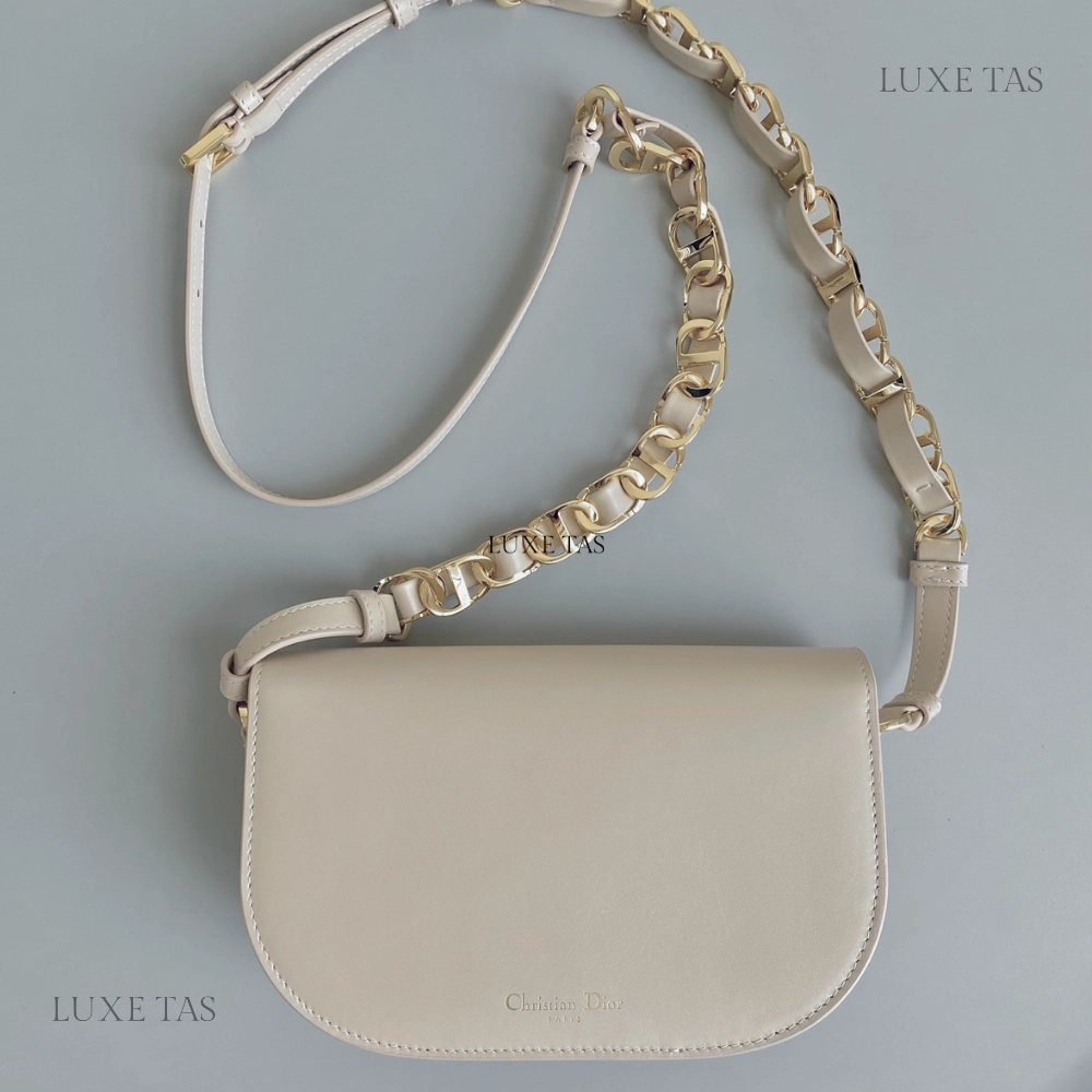 Caramel Beige CD Signature Bag With Strap Leather Crossbody Bag for Women