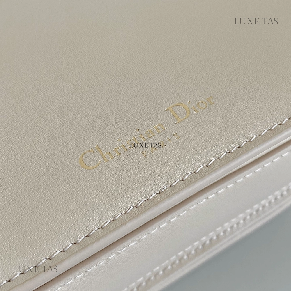 Caramel Beige CD Signature Bag With Strap Leather Crossbody Bag for Women