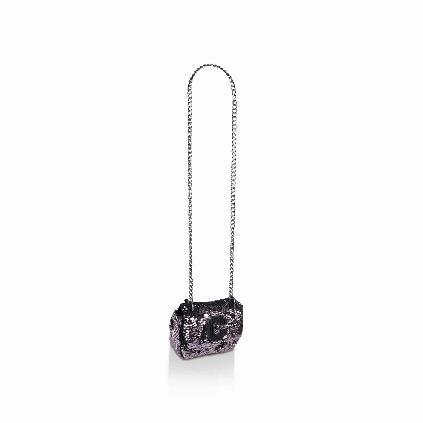 Carvela C Signature Mini Crossbody bag-Gunmetal