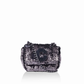 Carvela C Signature Mini Crossbody bag-Gunmetal