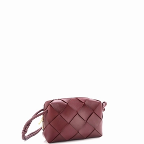 Cassette Camera Crossbody Bag Maxi Intrecciato Leather Small
