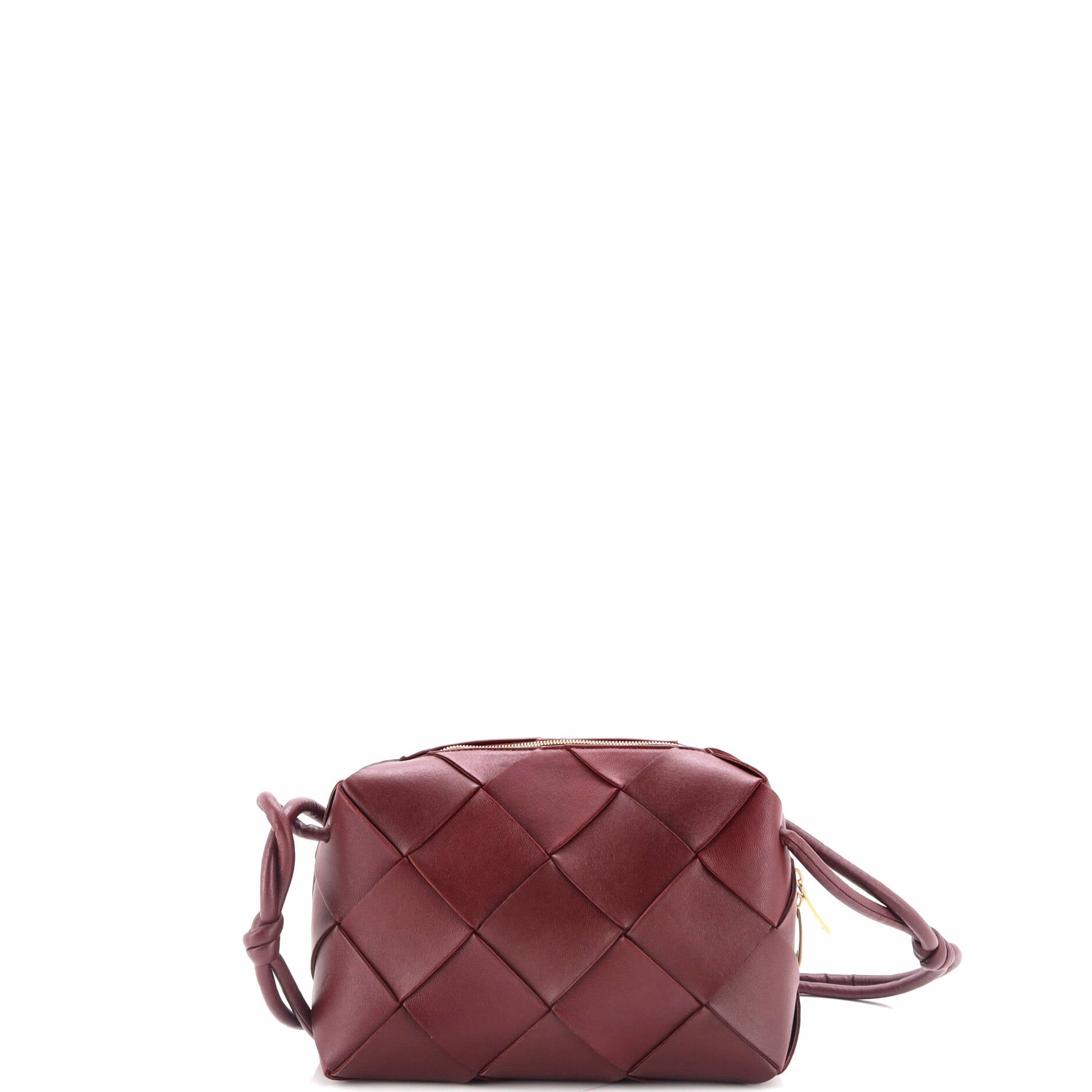 Cassette Camera Crossbody Bag Maxi Intrecciato Leather Small