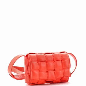 Cassette Crossbody Bag Padded Maxi Intrecciato Leather Small