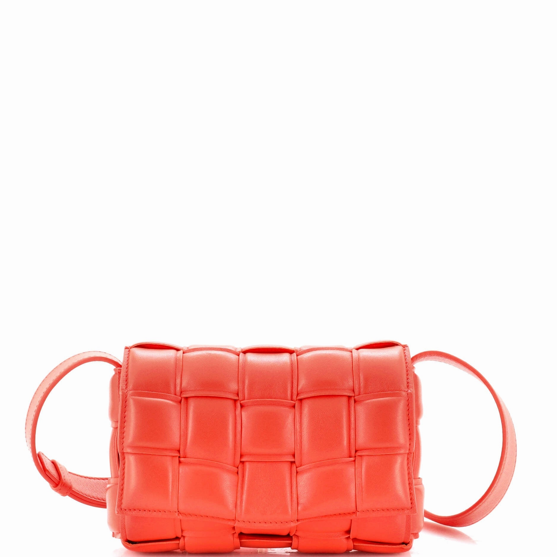 Cassette Crossbody Bag Padded Maxi Intrecciato Leather Small