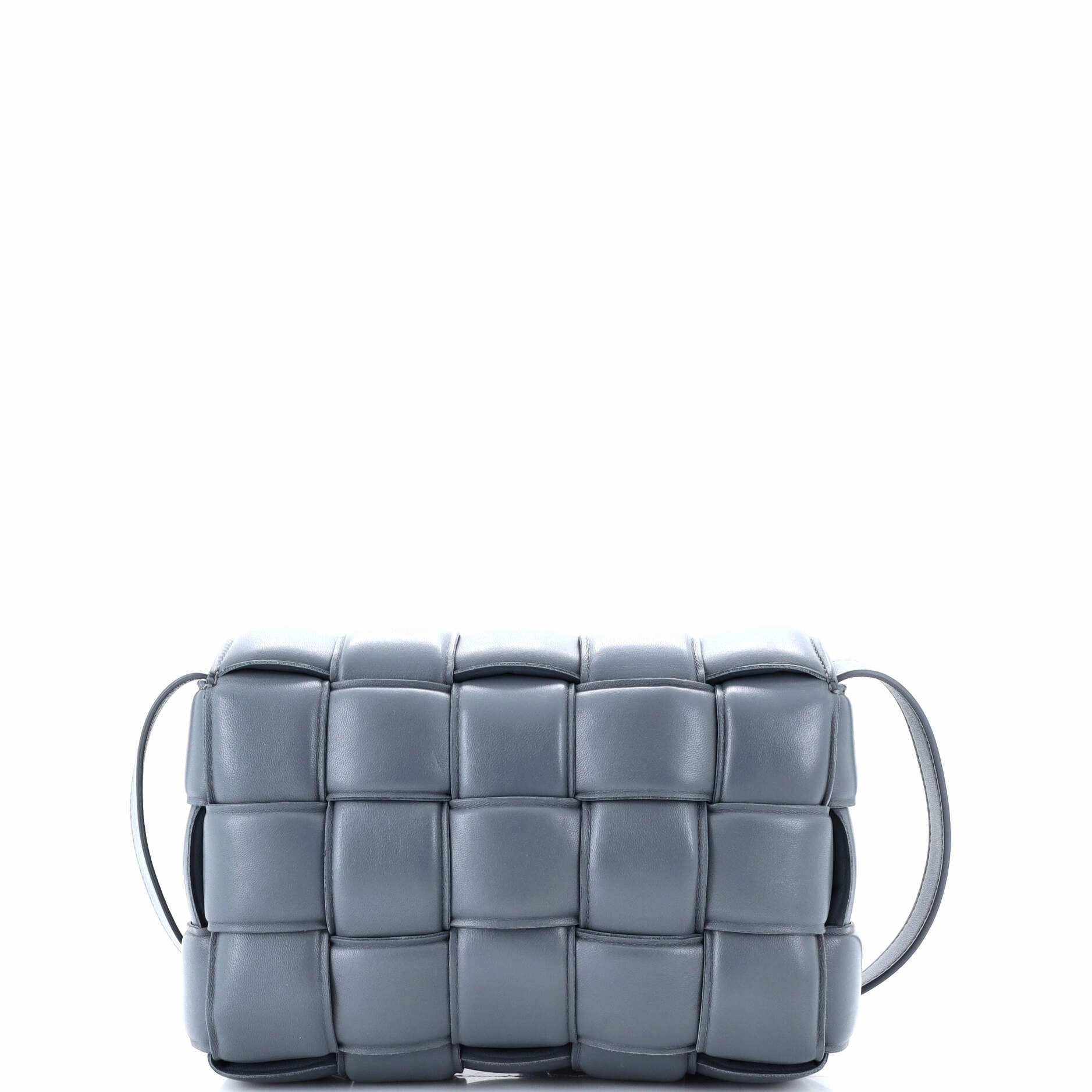 Cassette Crossbody Bag Padded Maxi Intrecciato Leather Small