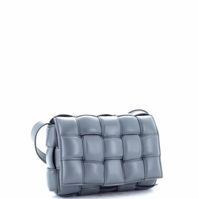 Cassette Crossbody Bag Padded Maxi Intrecciato Leather Small
