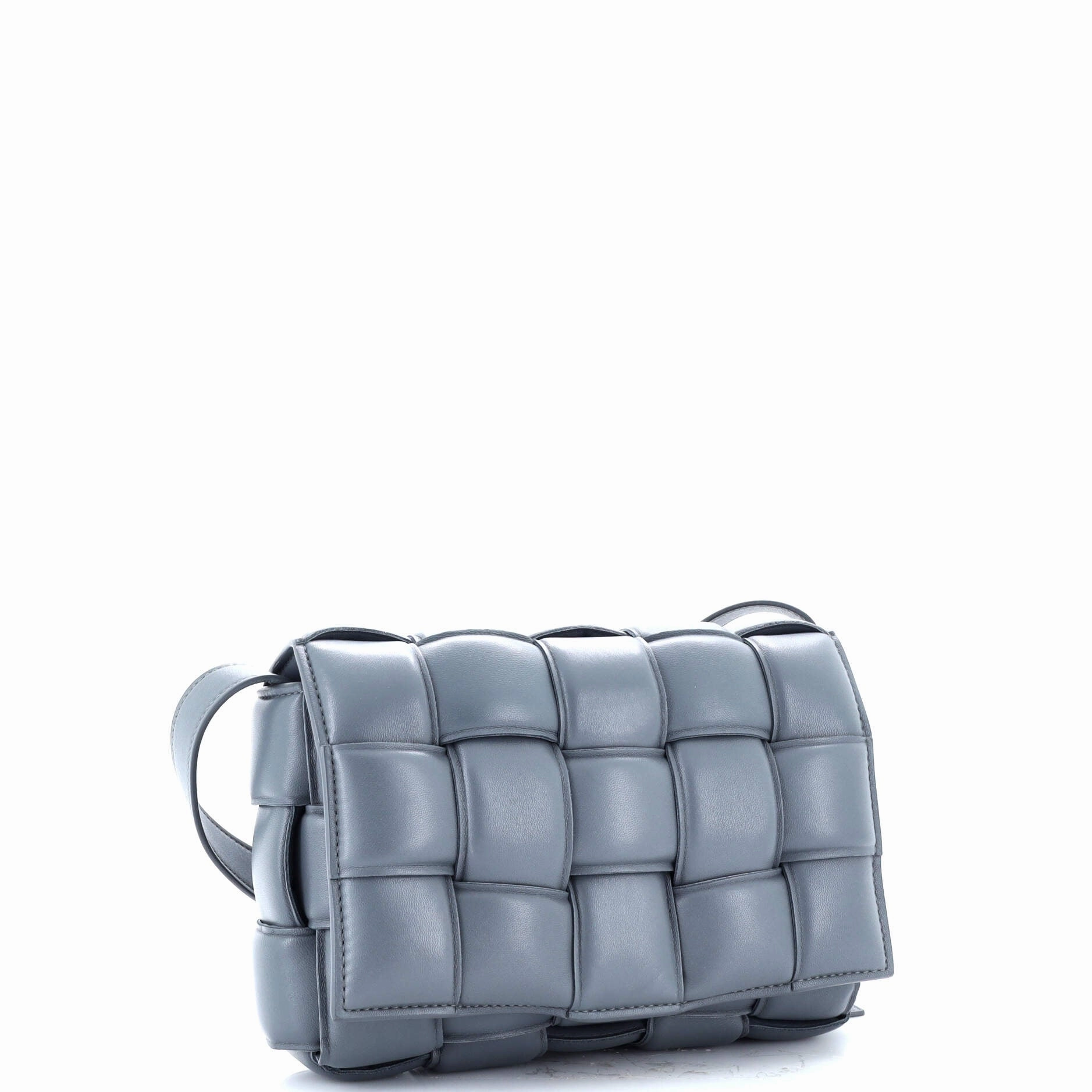 Cassette Crossbody Bag Padded Maxi Intrecciato Leather Small