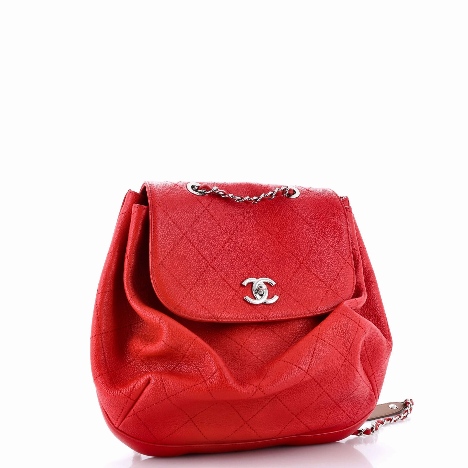 CC Drawstring Backpack Quilted Caviar Medium