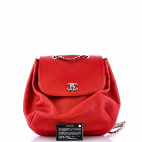 CC Drawstring Backpack Quilted Caviar Medium