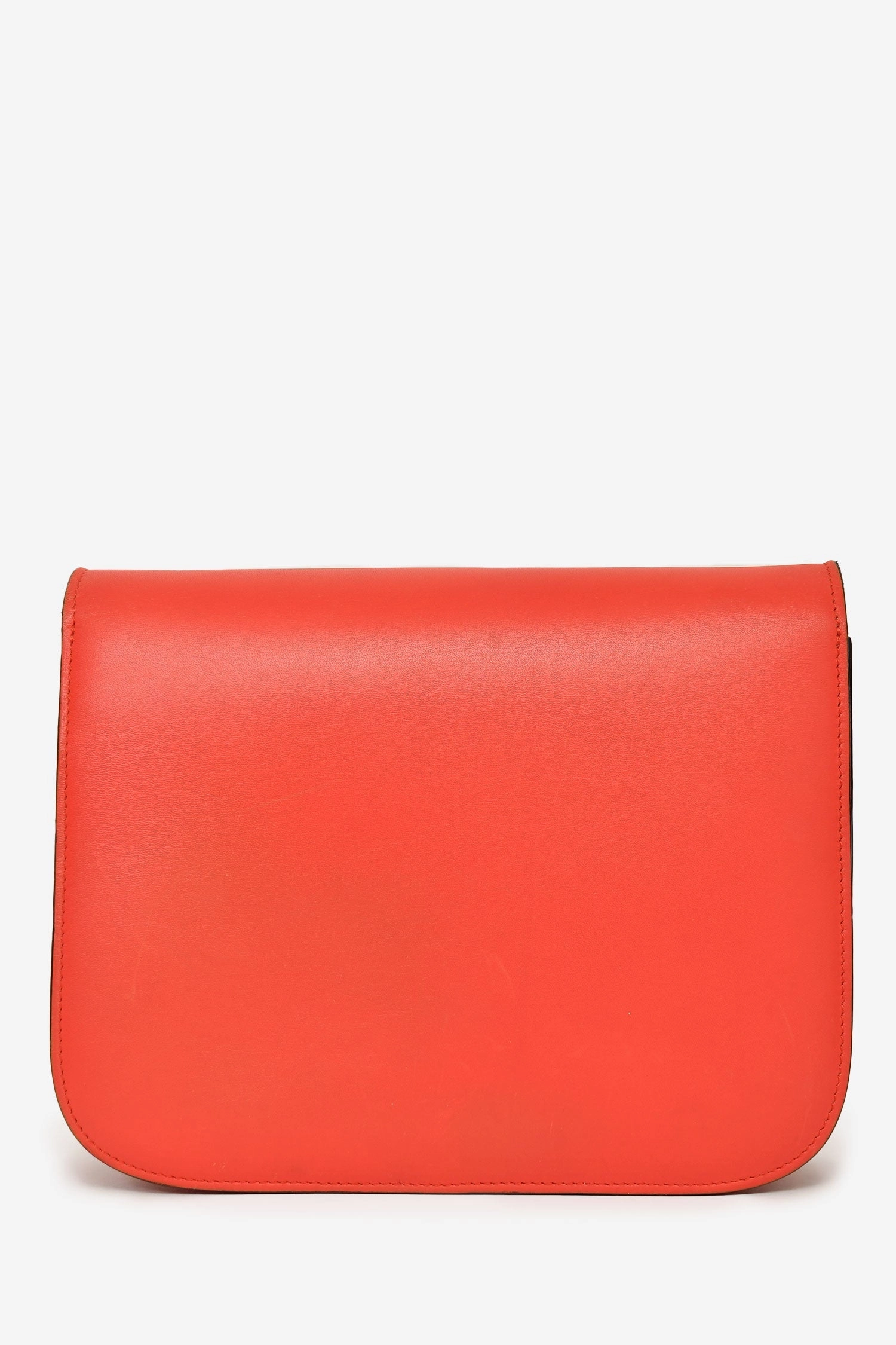Celine 2012 Red Leather Medium Classic Box Crossbody Bag