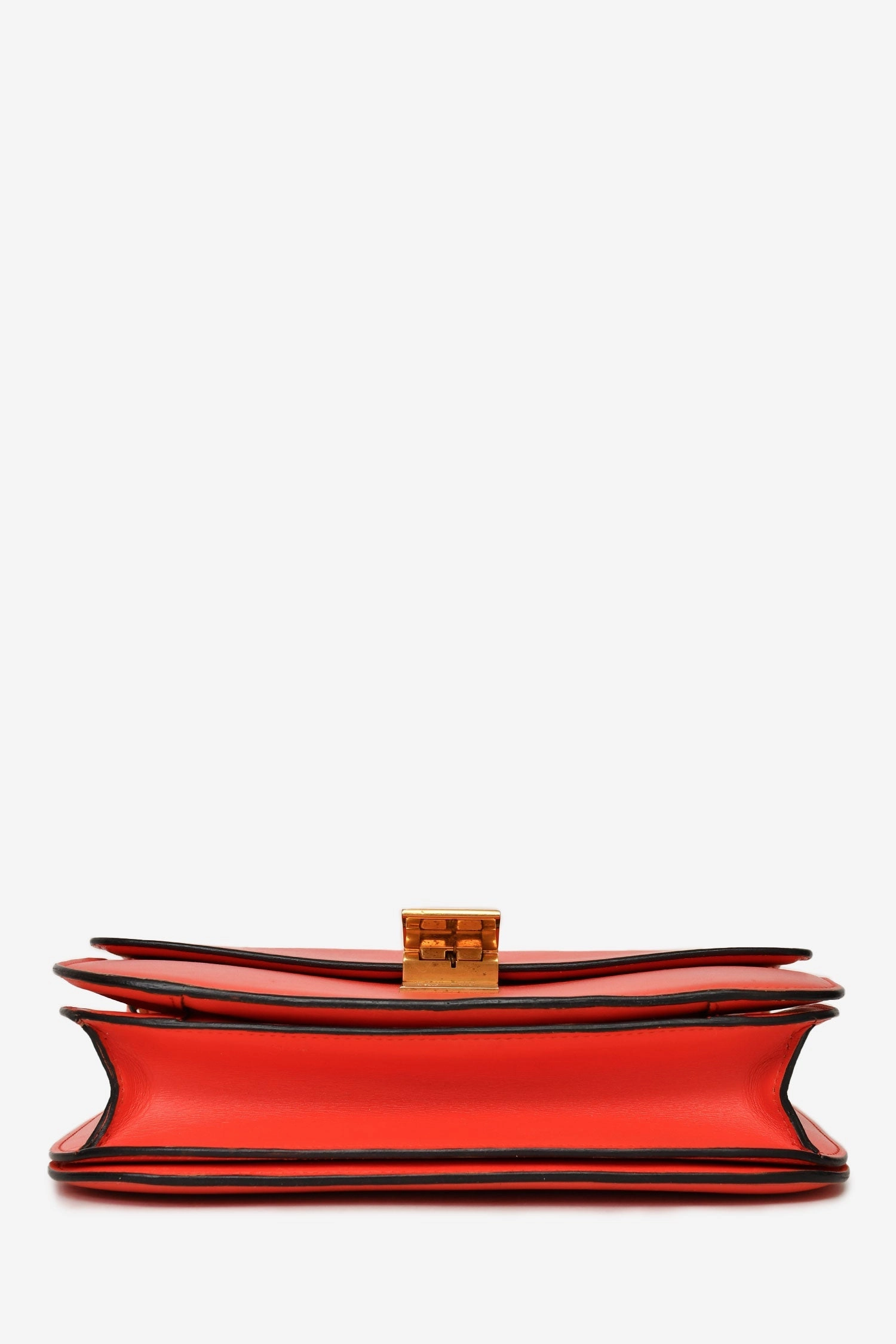 Celine 2012 Red Leather Medium Classic Box Crossbody Bag