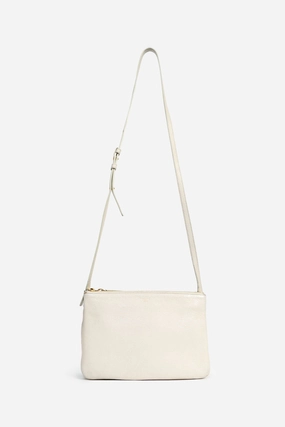 Celine 2015 Cream Grained Leather Small Trio Crossbody Bag