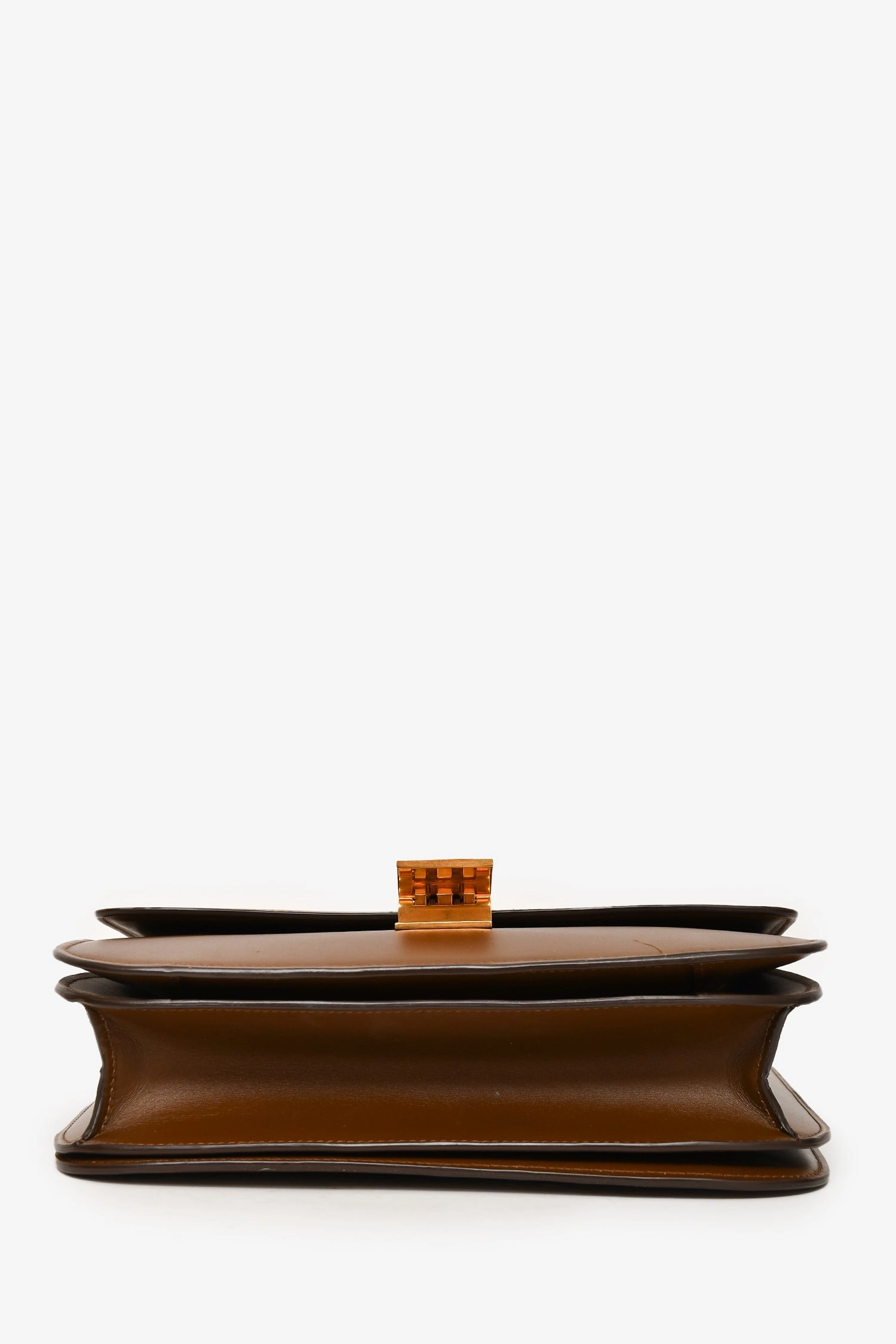 Celine 2016 Brown Leather Medium Box Crossbody