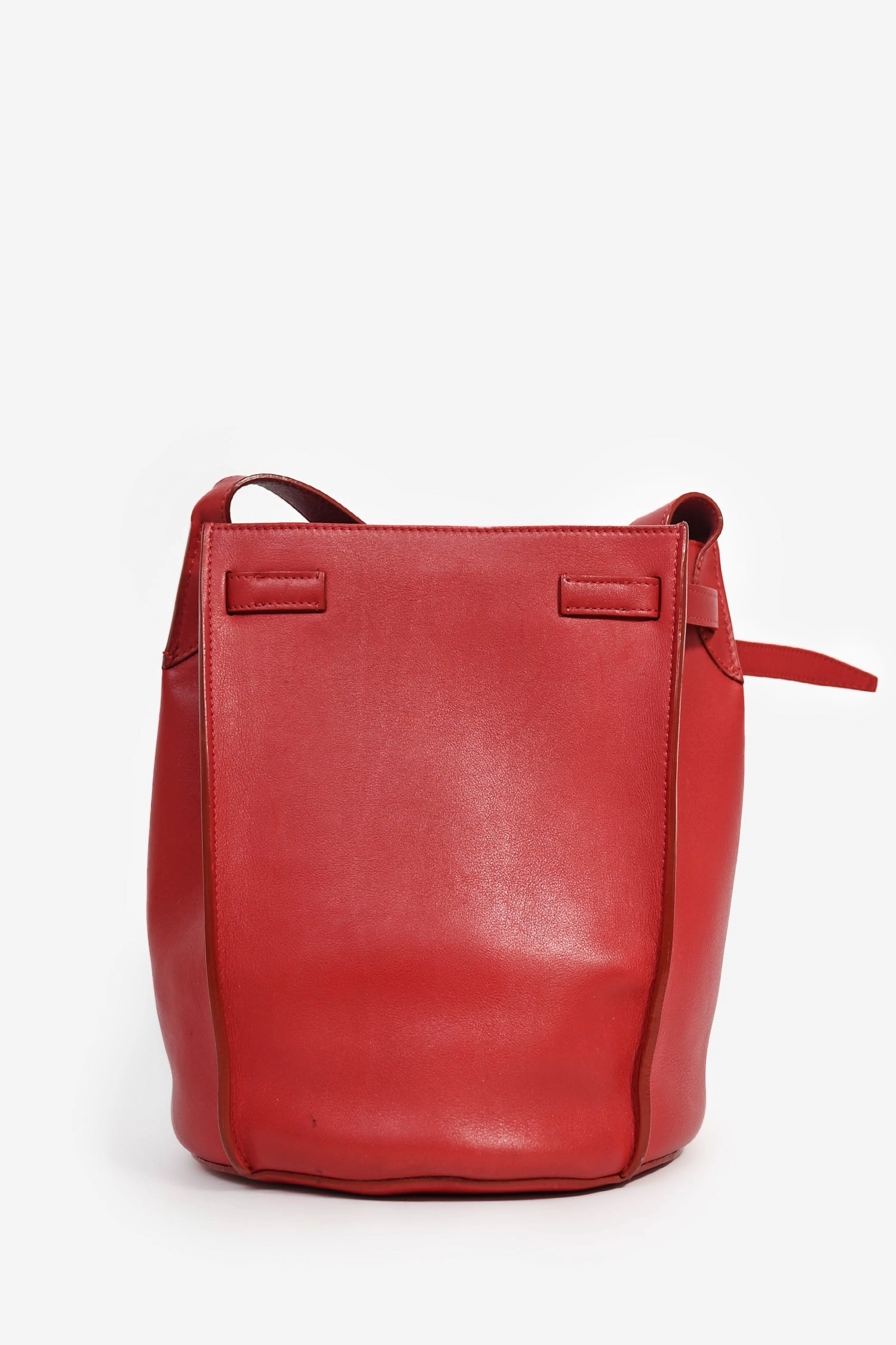 Celine 2017 Red Leather Bucket Bag (As Is)