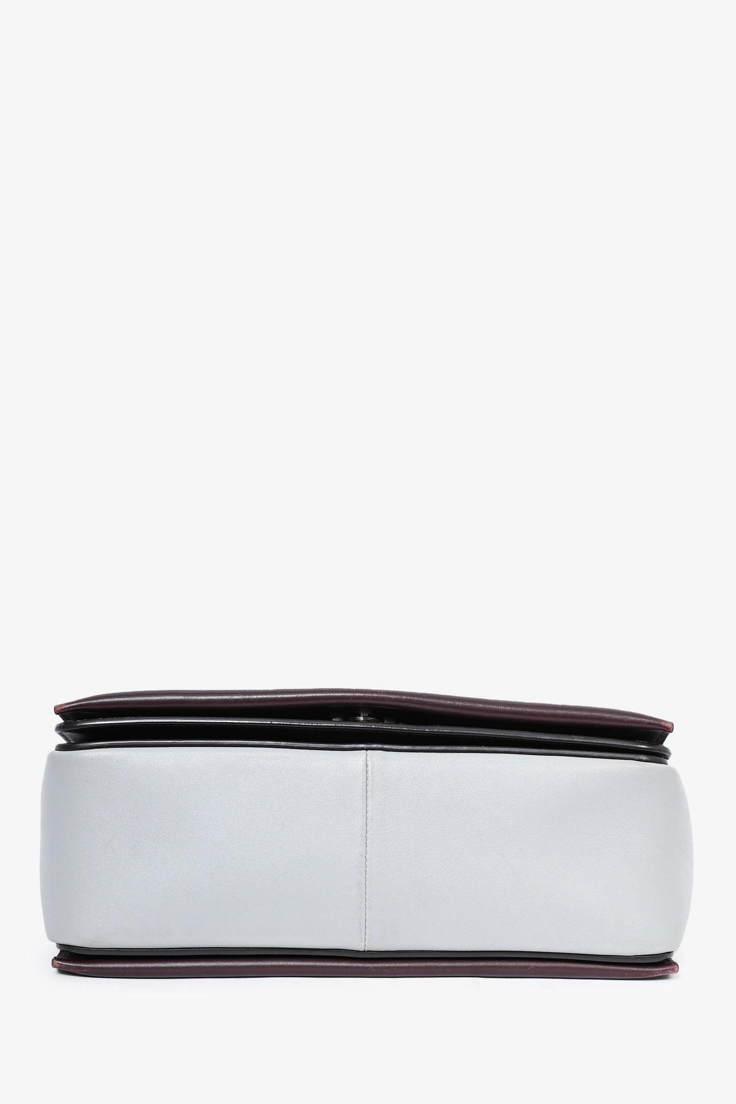 Celine 2018 Blue/Burgundy Leather 'Frame' Crossbody Bag