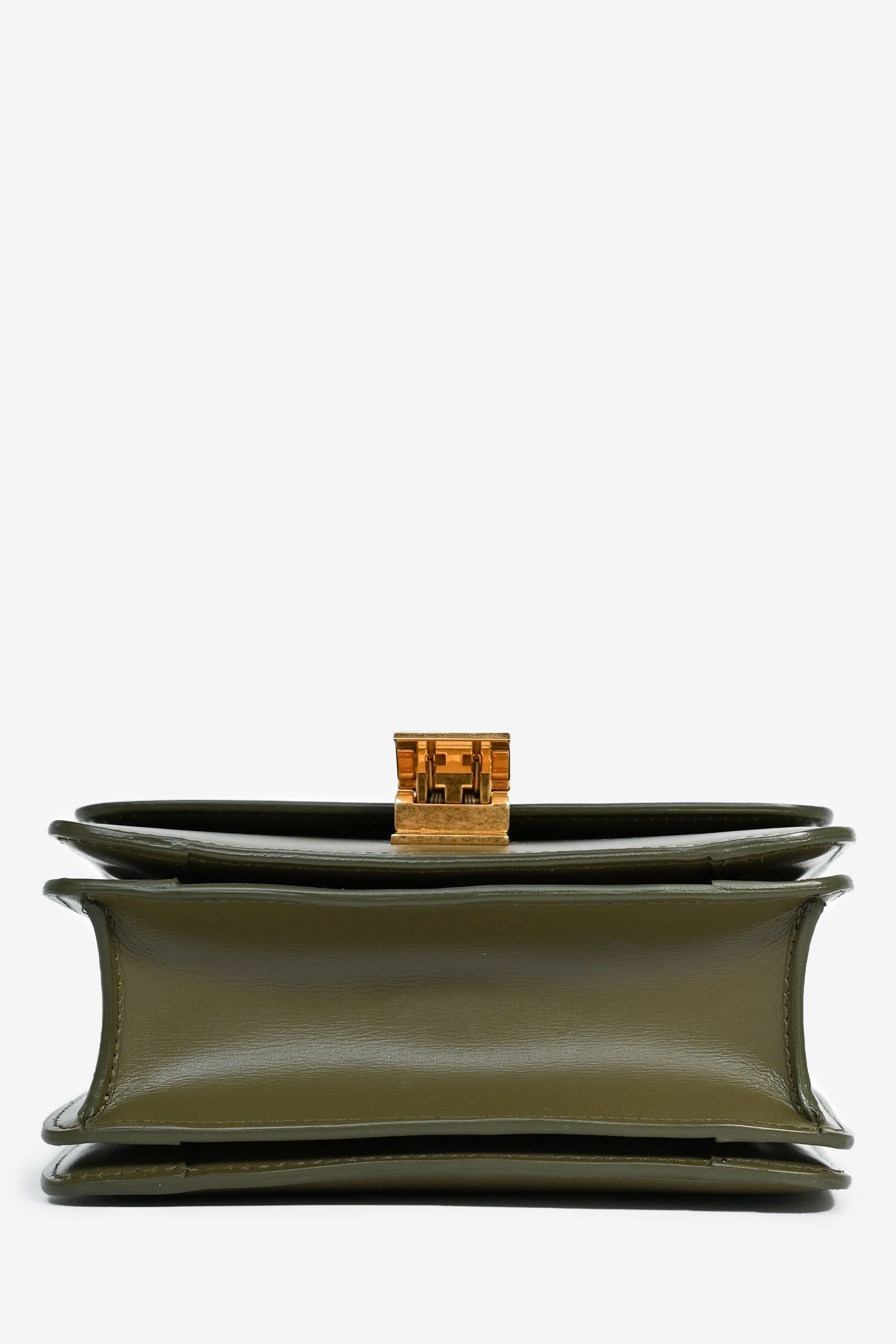 Celine 2019 Green Leather Nano Classic Box Bag with Strap