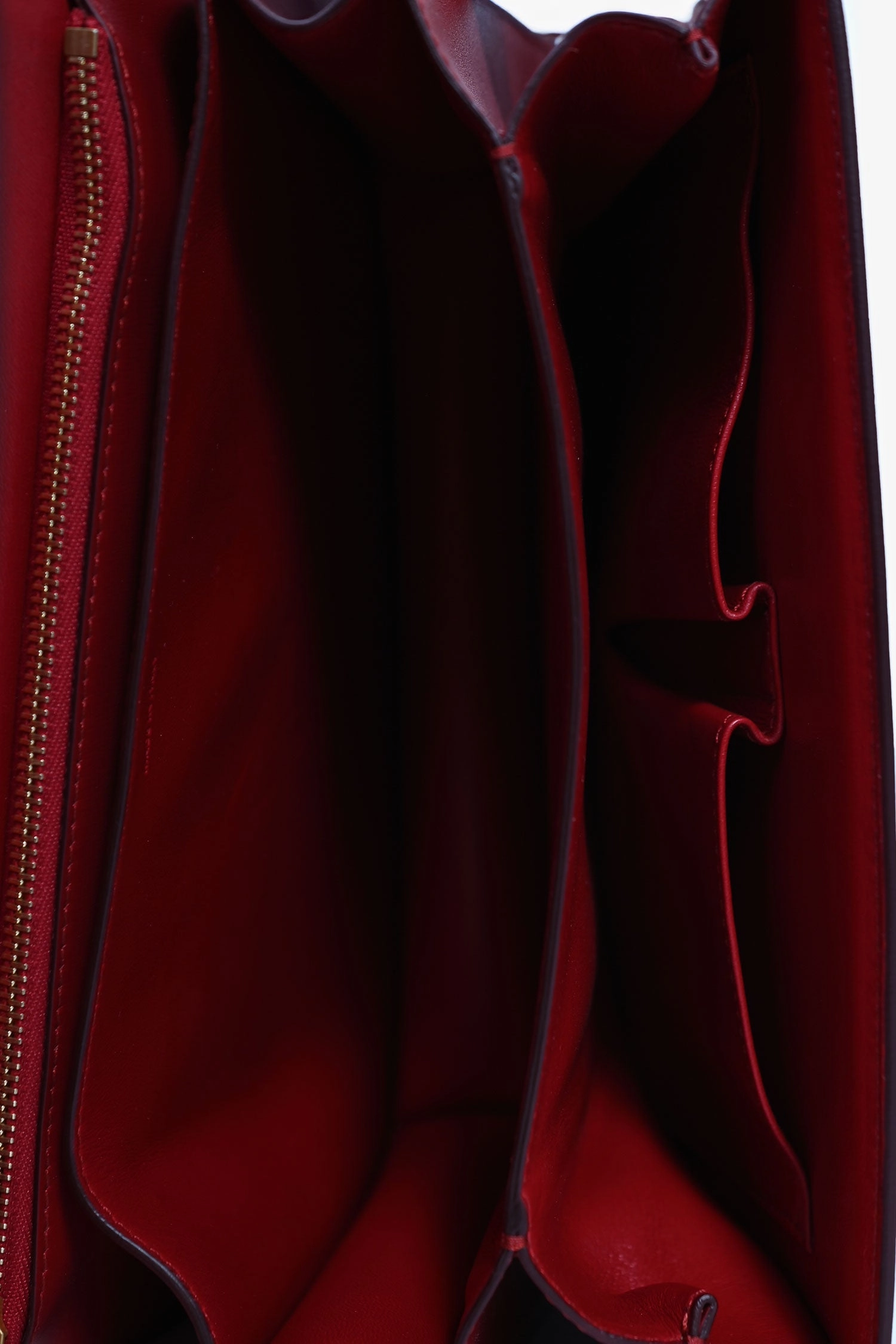 Celine 2019 Red Smooth Leather Medium Box Bag