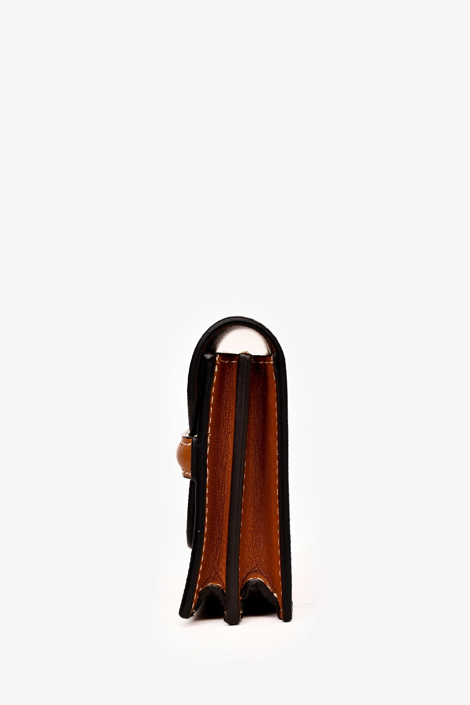 Celine 2022 Brown Leather/Canvas Triomphe Business Card Holder