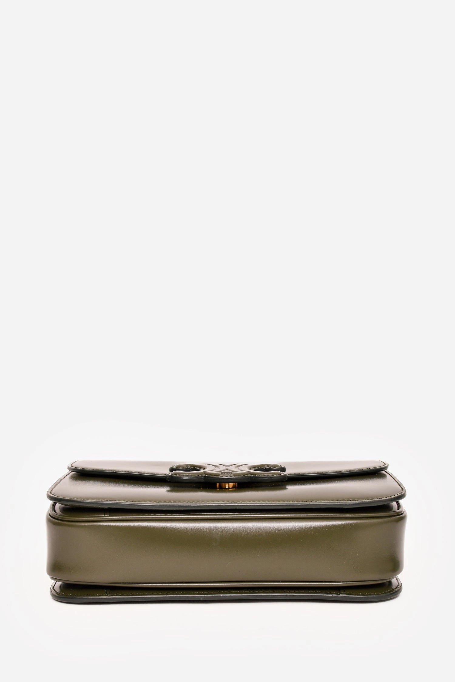 Celine 2022 Green Leather Classique Triomphe Shoulder Bag