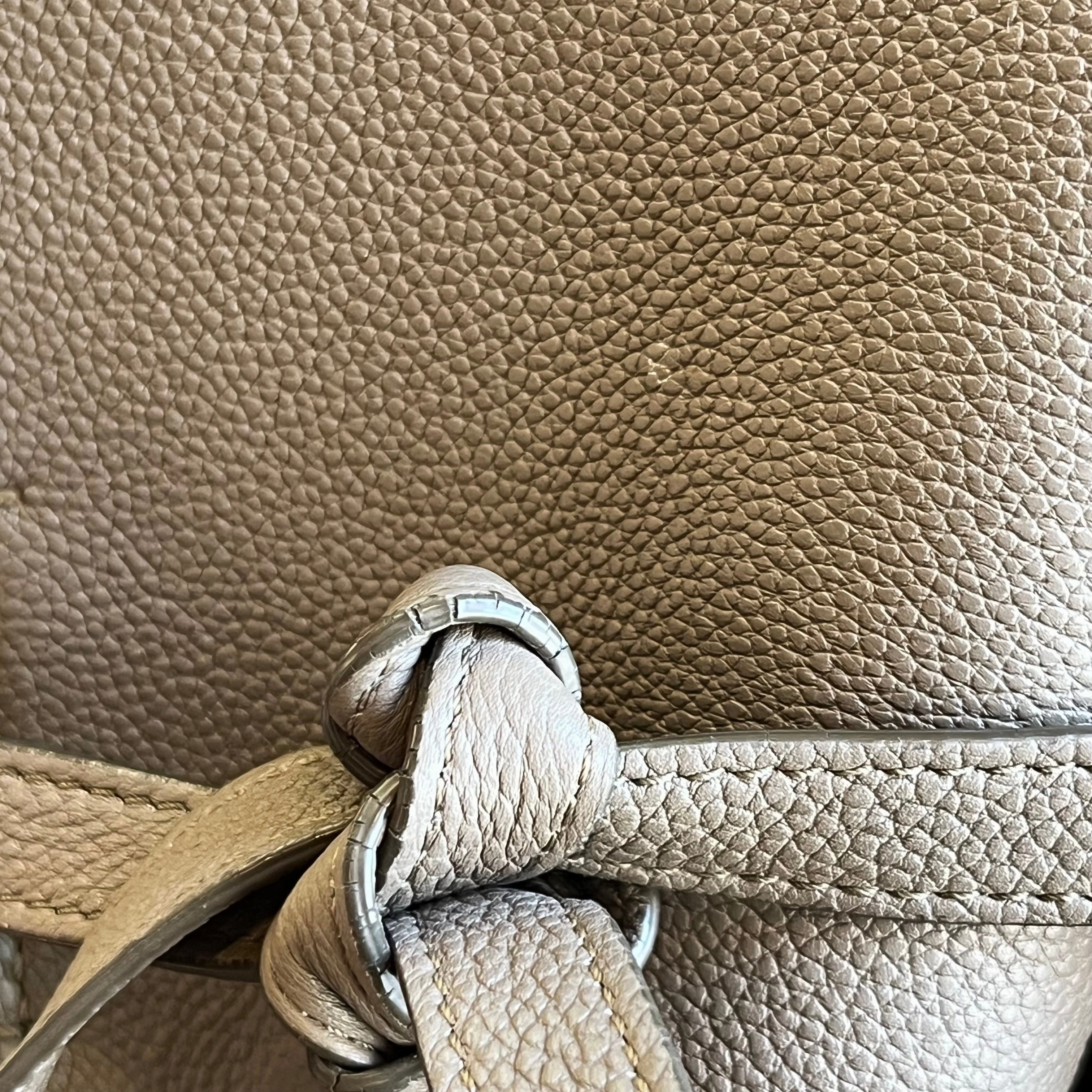 CELINE Belt Cabas Phantom Gray Drummed Calfskin Tote Bag