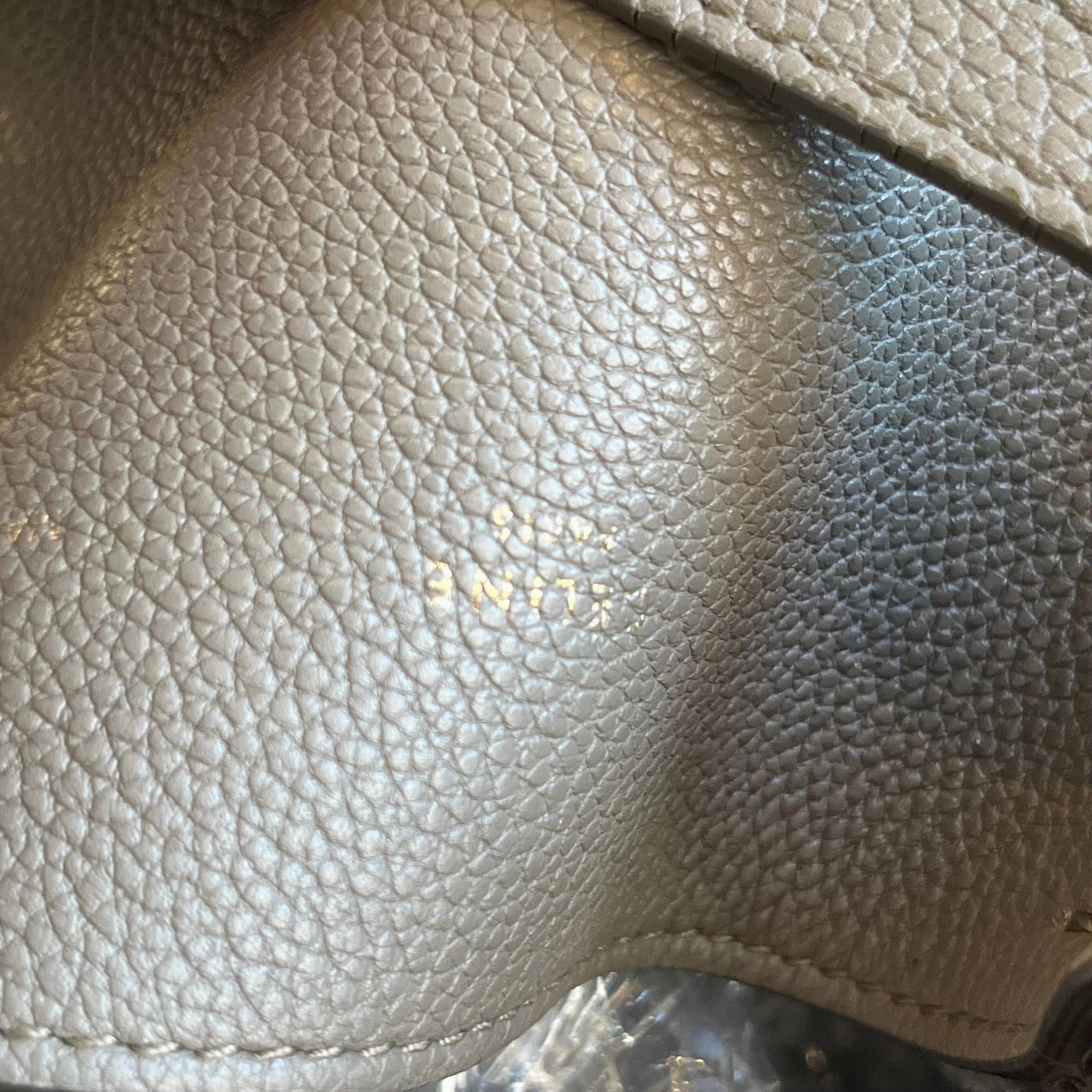 CELINE Belt Cabas Phantom Gray Drummed Calfskin Tote Bag