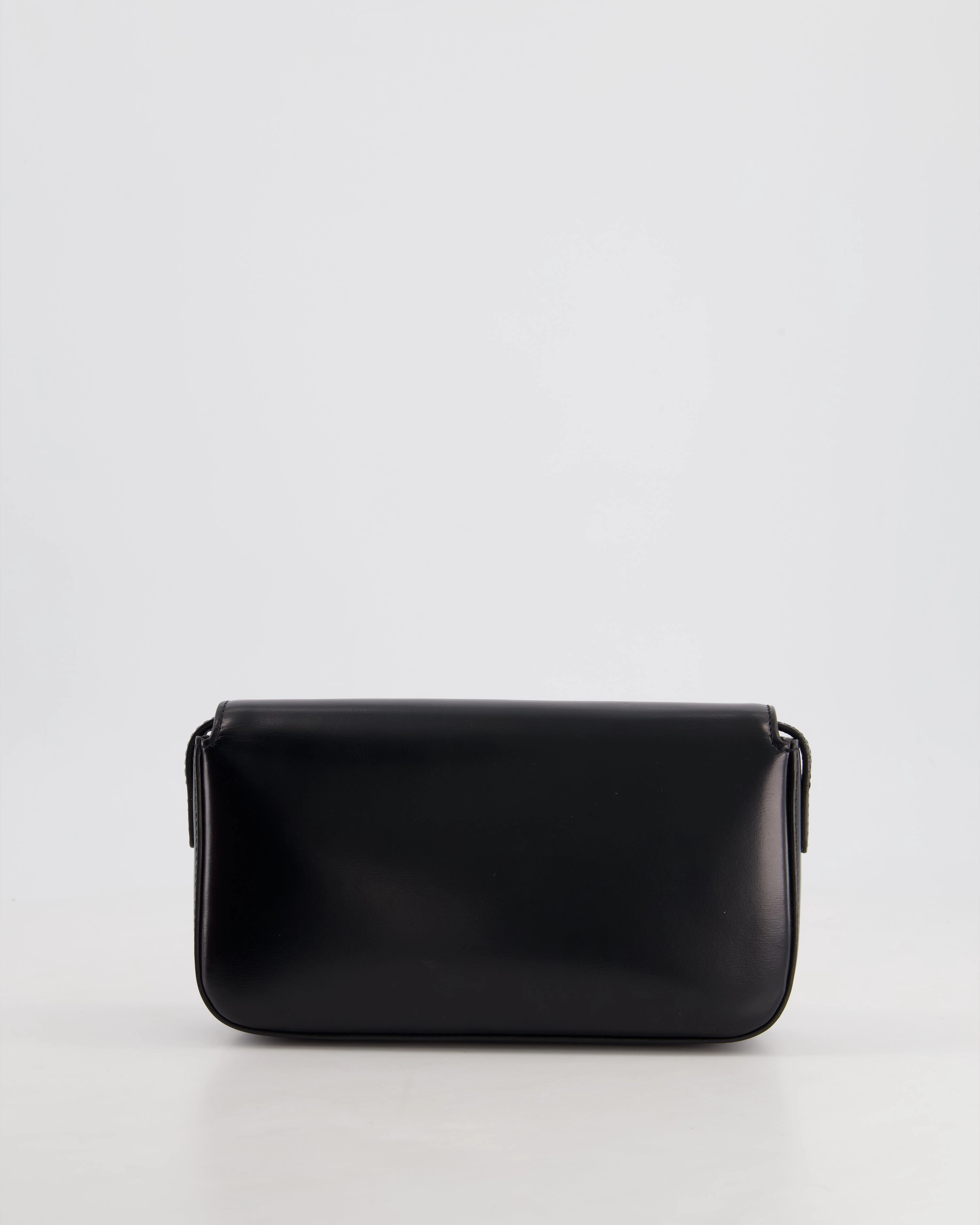 Celine Black Claude Shoulder Bag in Shiny Calfskin with Gold Hardware RRP 2150