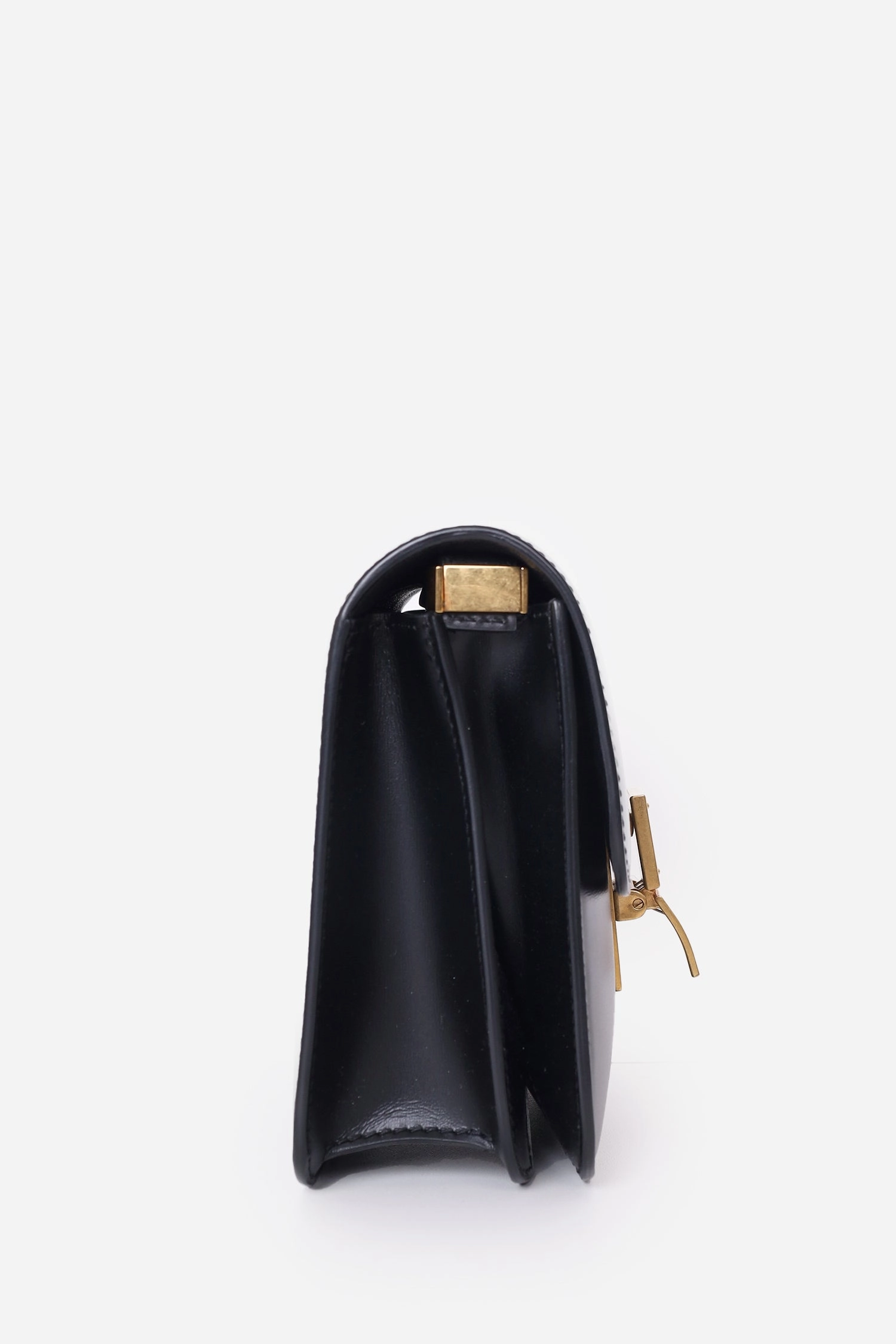 Celine Black Leather Small Box Crossbody Bag